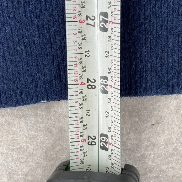 LL Bean Sweater Mens‎ XL Blue Cotton Cashmere Blend Polo Henley Luxury Pullover - Picture 10 of 12